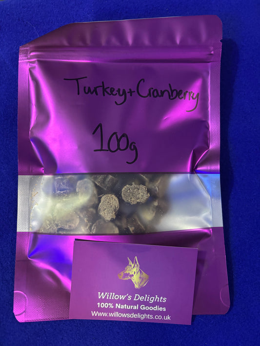 Turkey & Cranberry Training Treats 100g